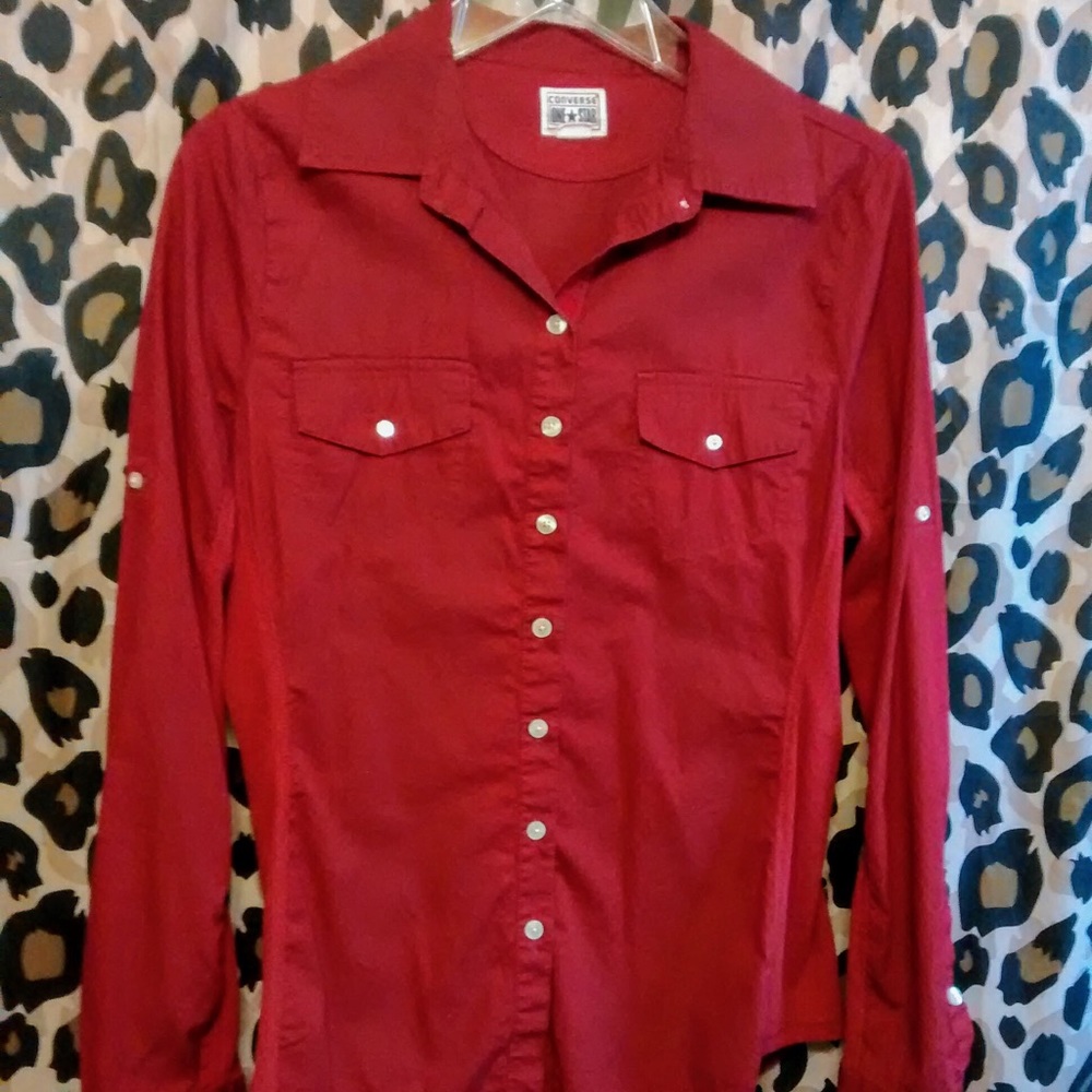 Converse One Star long sleeve button down shirt